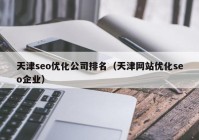 天津seo优化公司排名（天津网站优化seo企业）